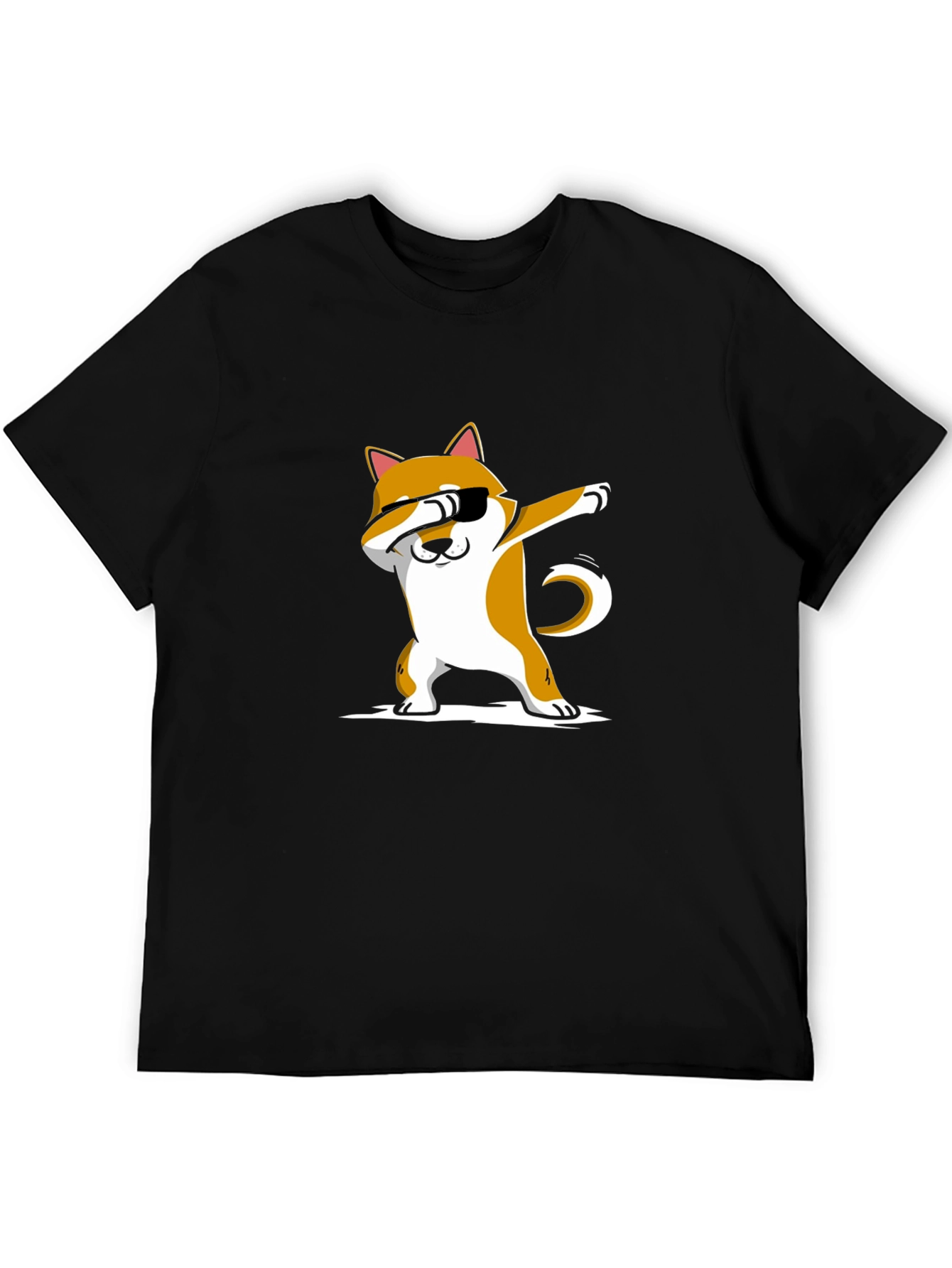 Dabbing Shiba Inu Black T-Shirt