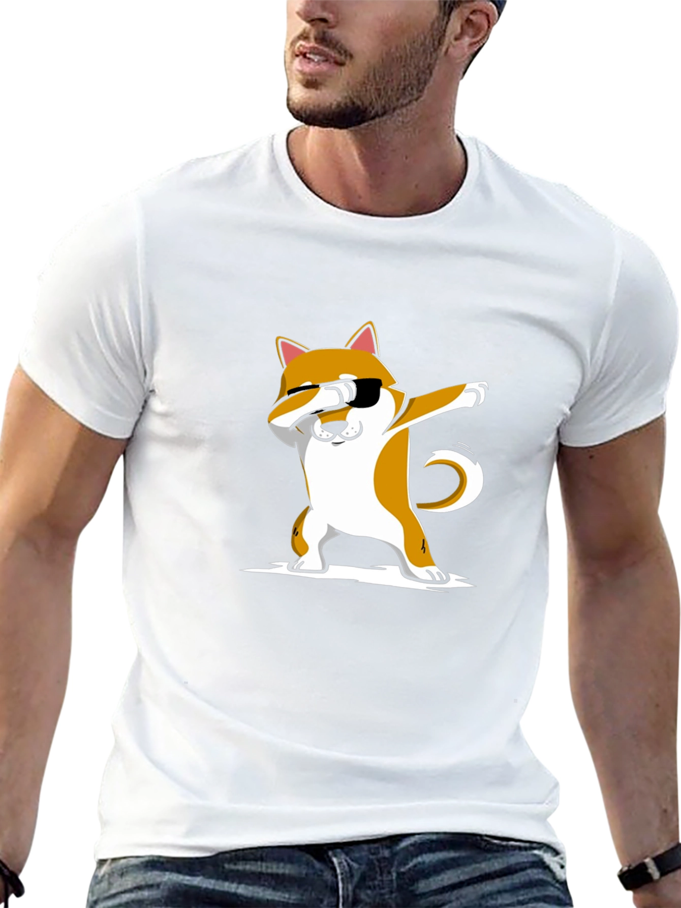 Dabbing Shiba Inu Black T-Shirt
