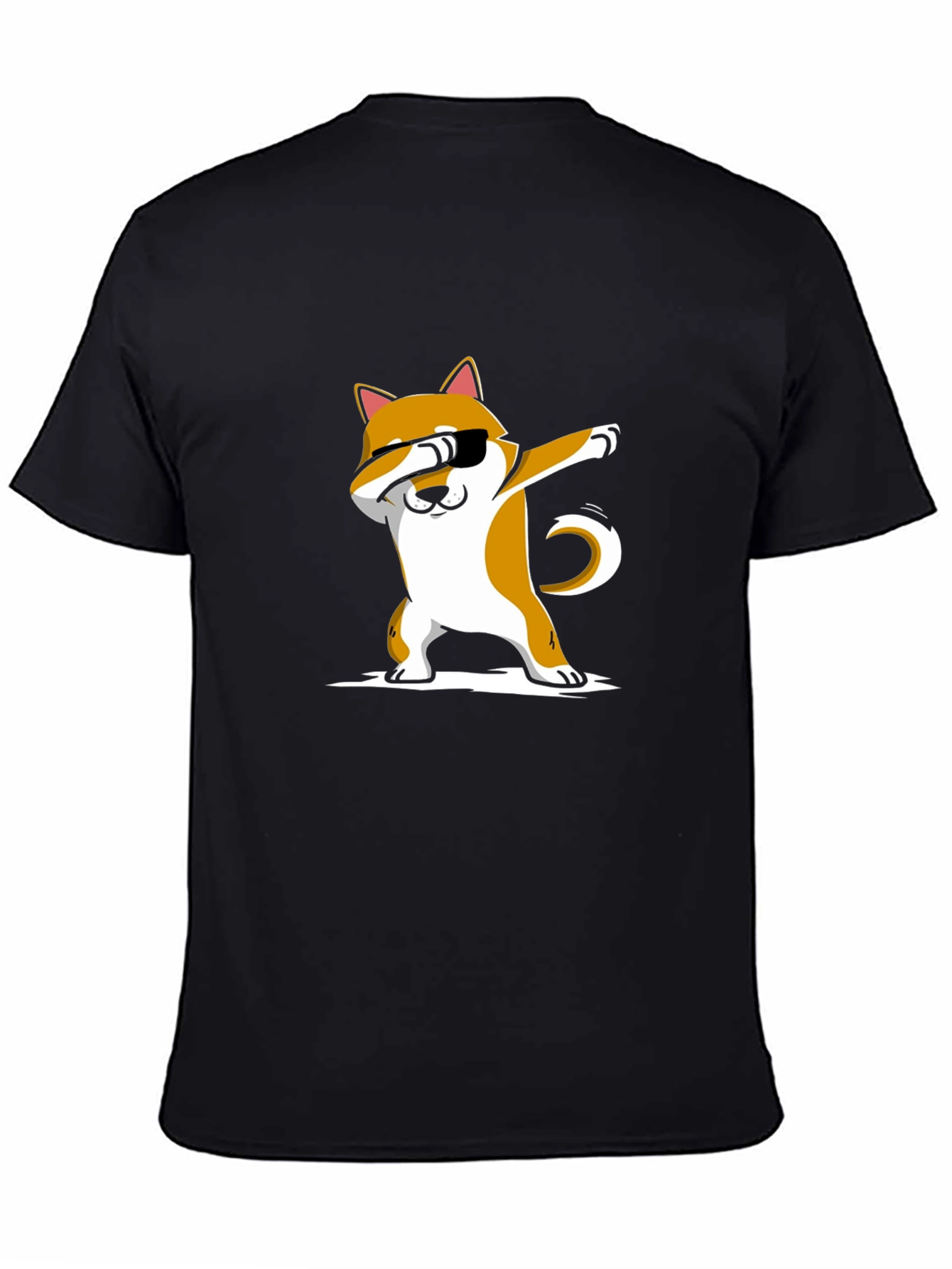 Dabbing Shiba Inu Black T-Shirt