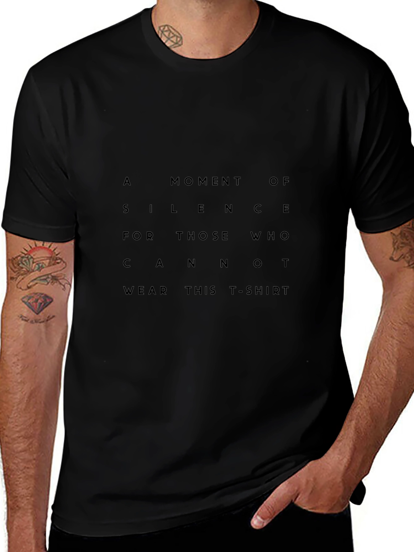 A Moment of Silence Graphic Black T-Shirt