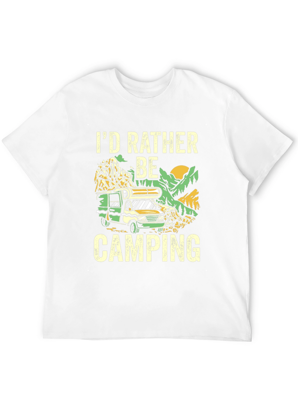 Camping T-Shirt - Id Rather Be Camping Graphic Tee