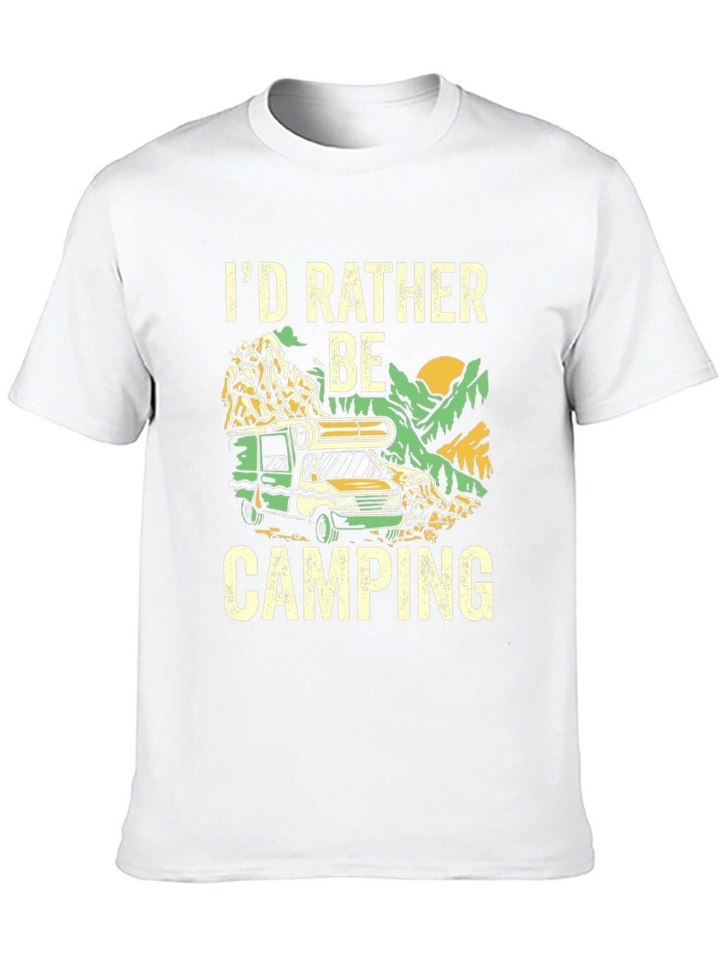 Camping T-Shirt - Id Rather Be Camping Graphic Tee