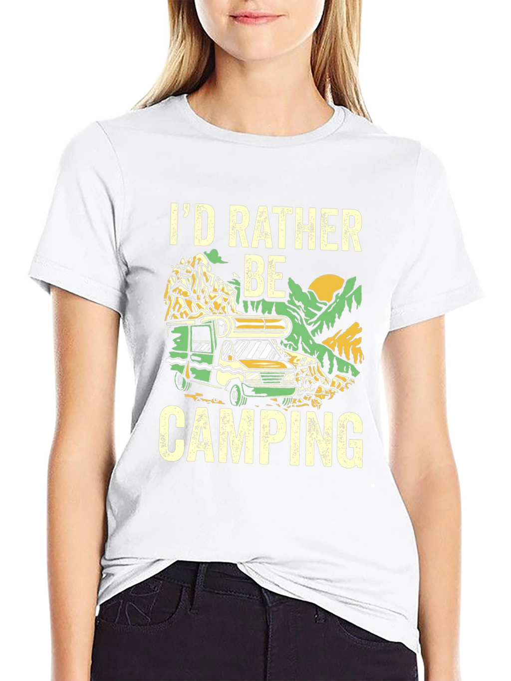 Camping T-Shirt - Id Rather Be Camping Graphic Tee