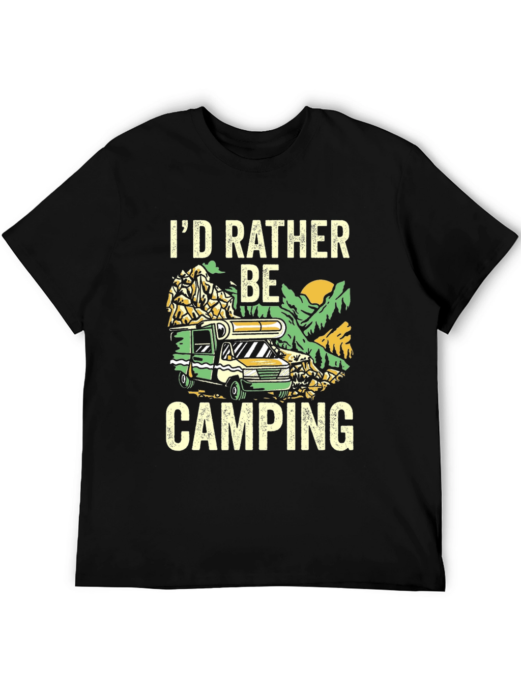 Camping T-Shirt - Id Rather Be Camping Graphic Tee