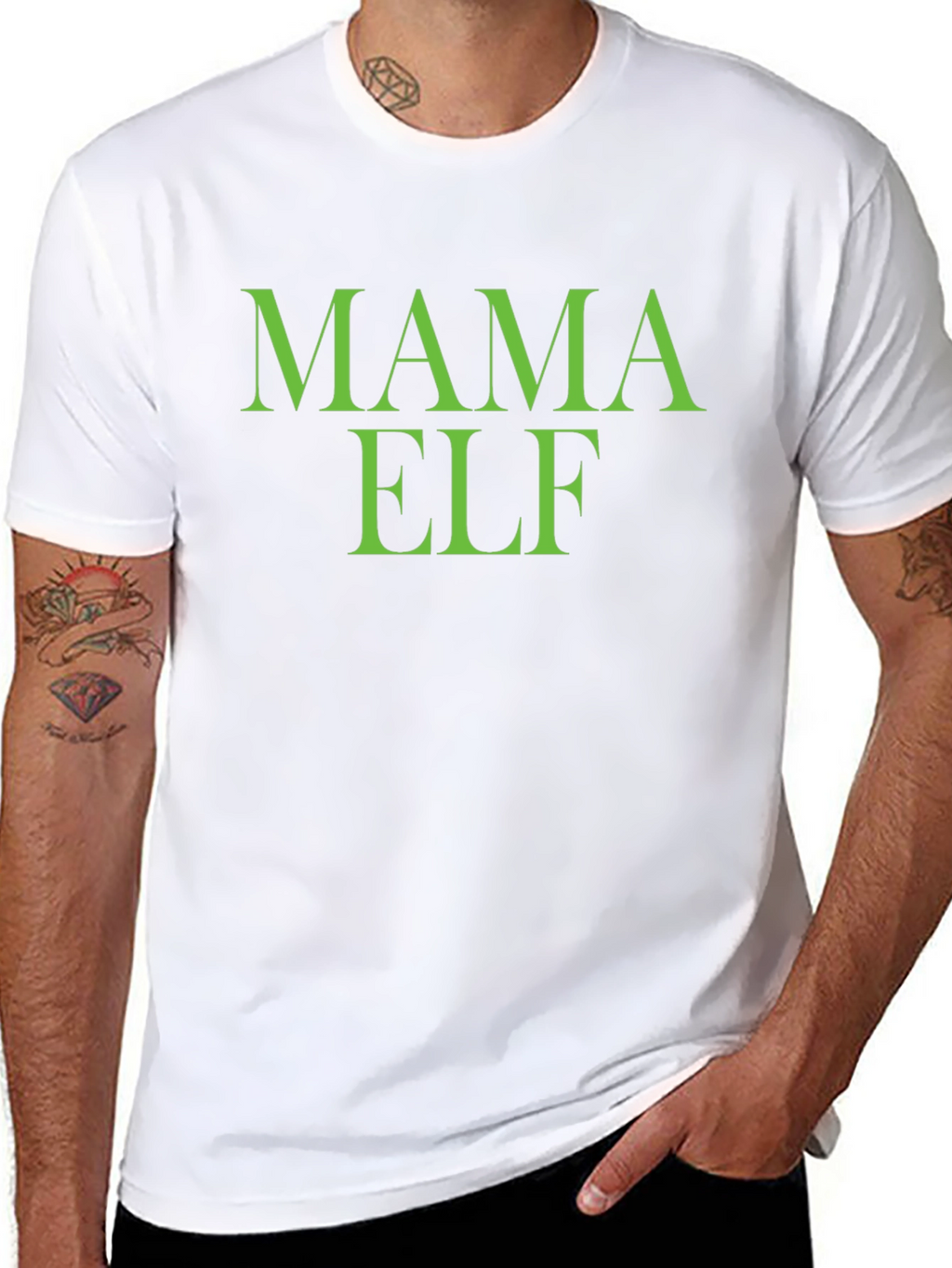 Mama Elf T-Shirt - Holiday Festive Apparel