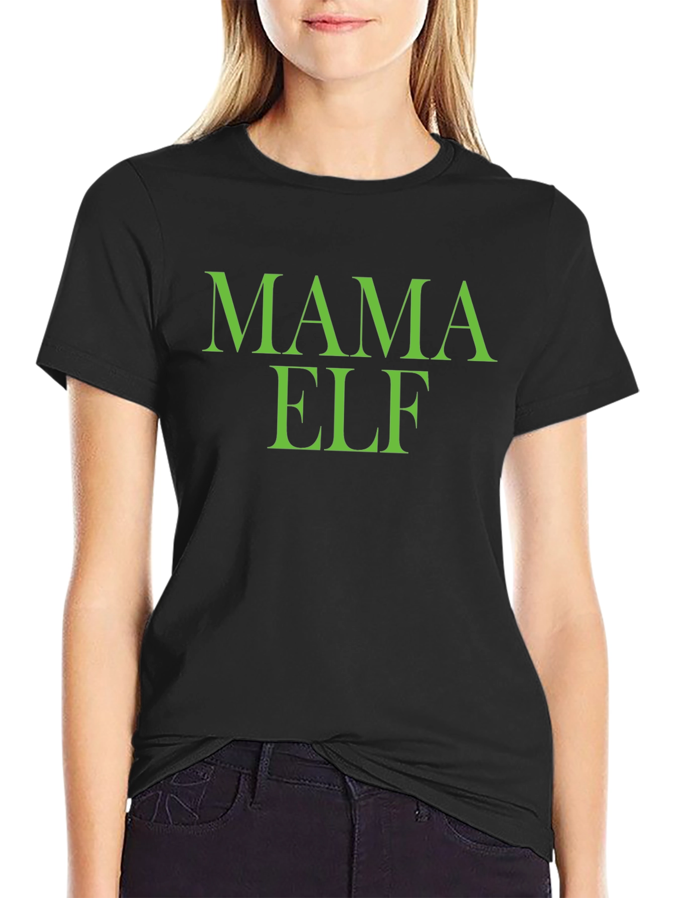 Mama Elf T-Shirt - Holiday Festive Apparel