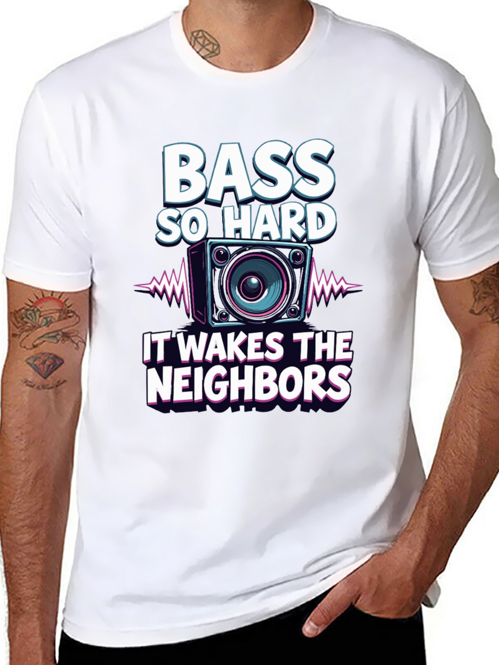 Bass So Hard Funny Graphic T-Shirt