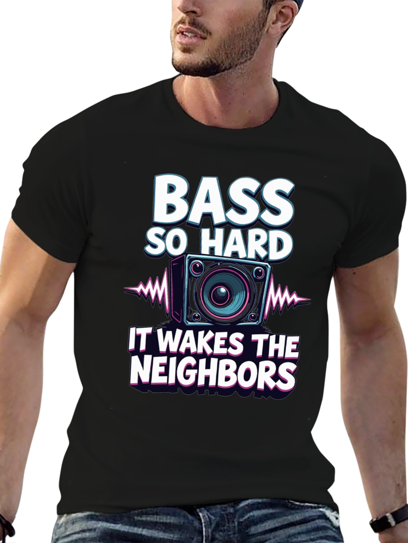 Bass So Hard Funny Graphic T-Shirt