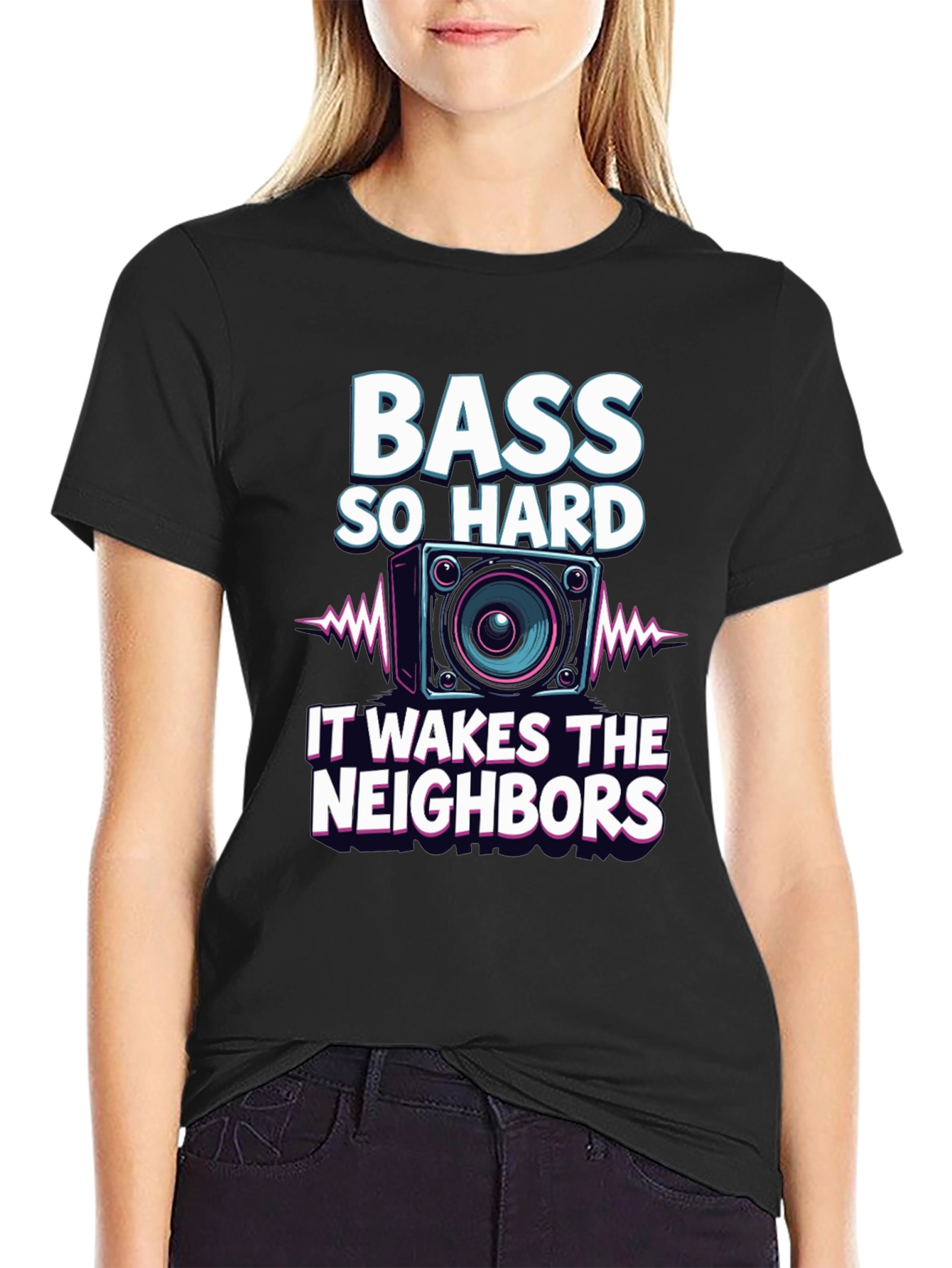 Bass So Hard Funny Graphic T-Shirt