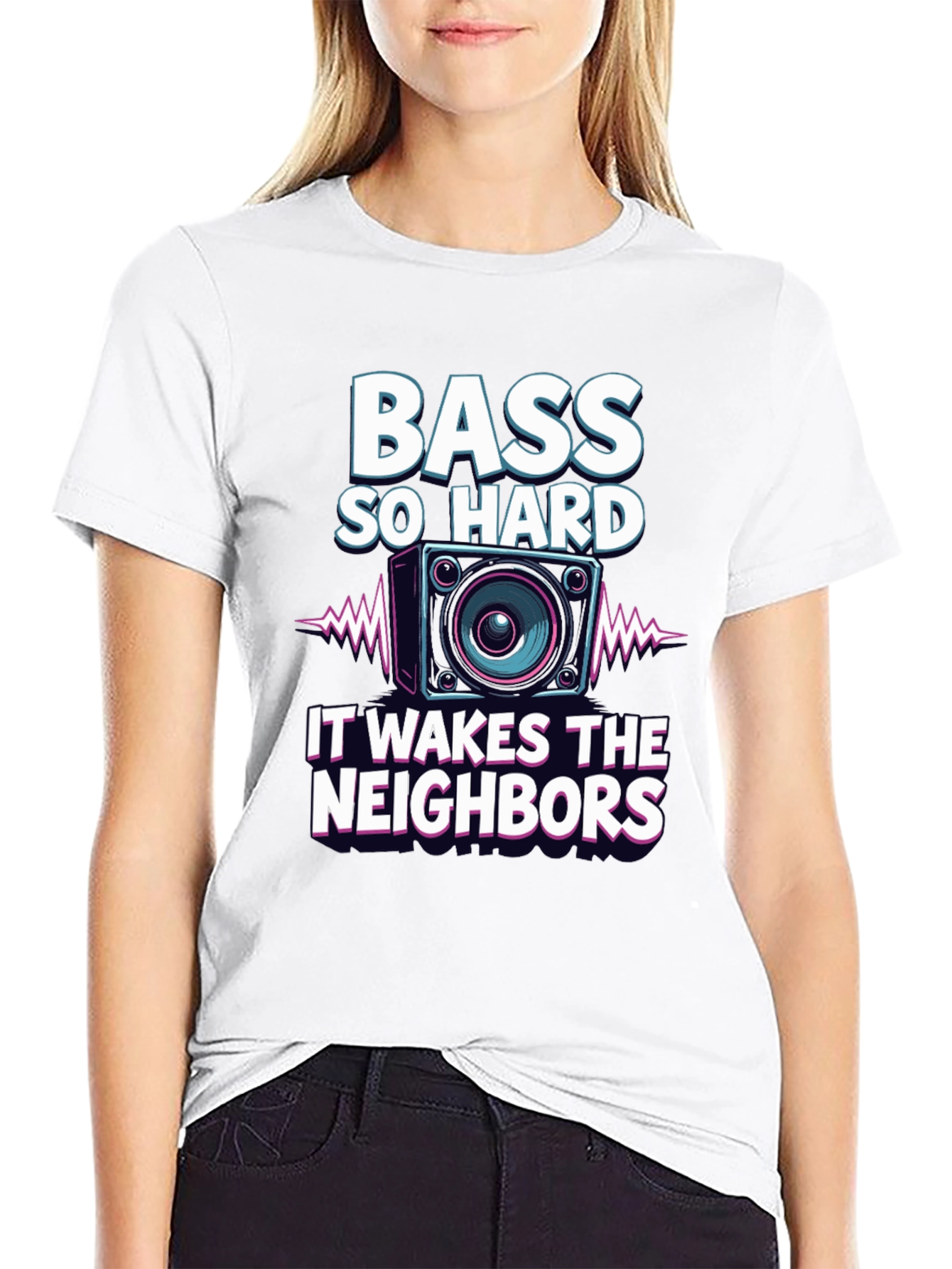 Bass So Hard Funny Graphic T-Shirt