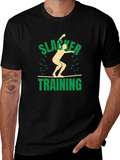 Slacker Training Black Graphic T-Shirt