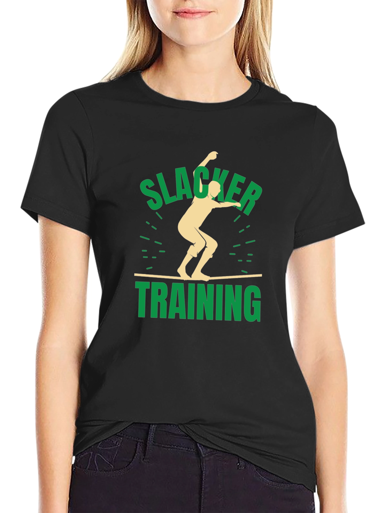 Slacker Training Black Graphic T-Shirt