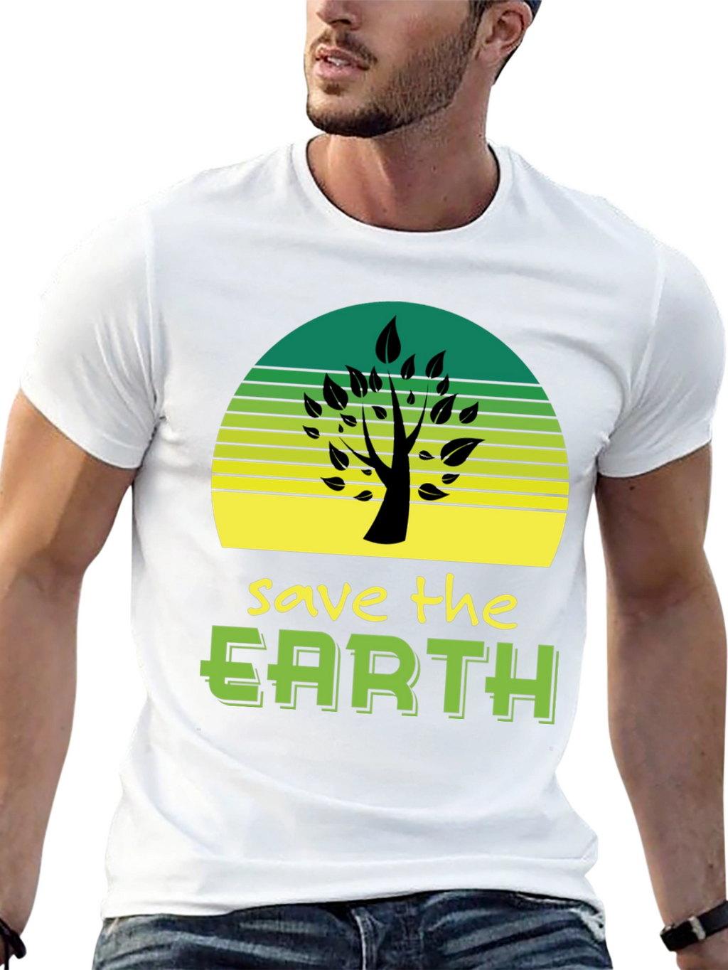 Save The Earth Graphic Tee - Eco Friendly Design