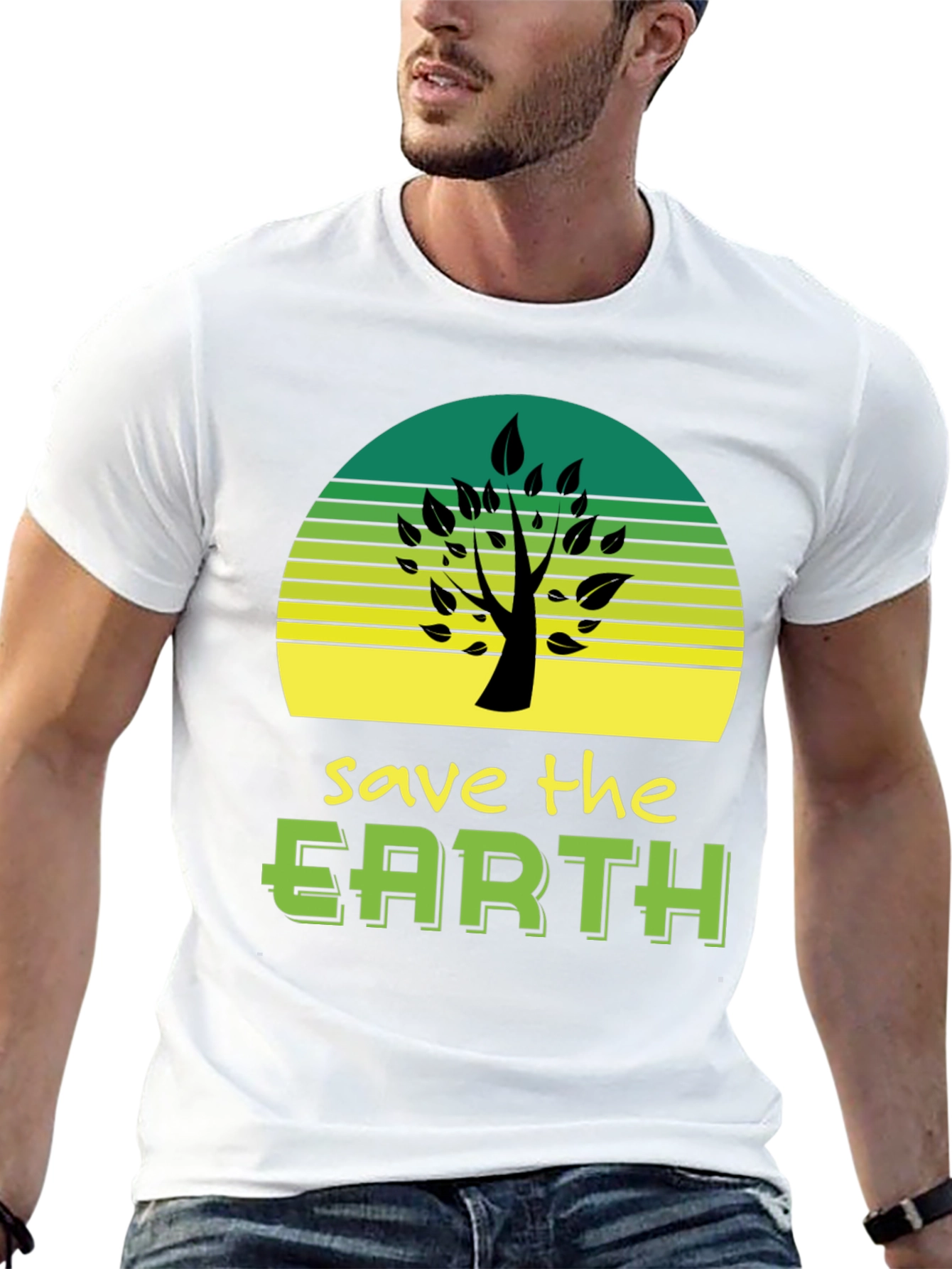Save The Earth Graphic Tee - Eco Friendly Design