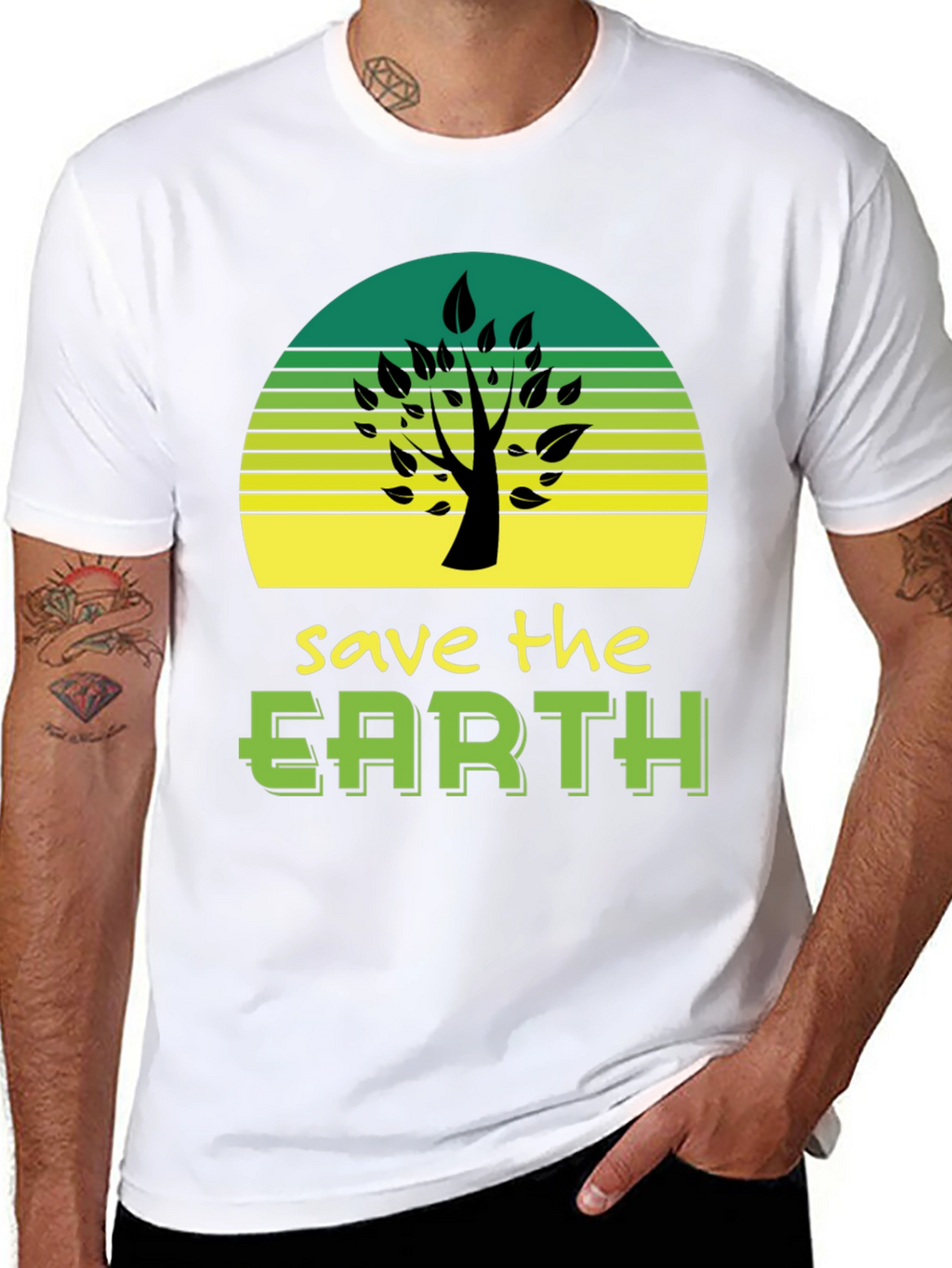 Save The Earth Graphic Tee - Eco Friendly Design