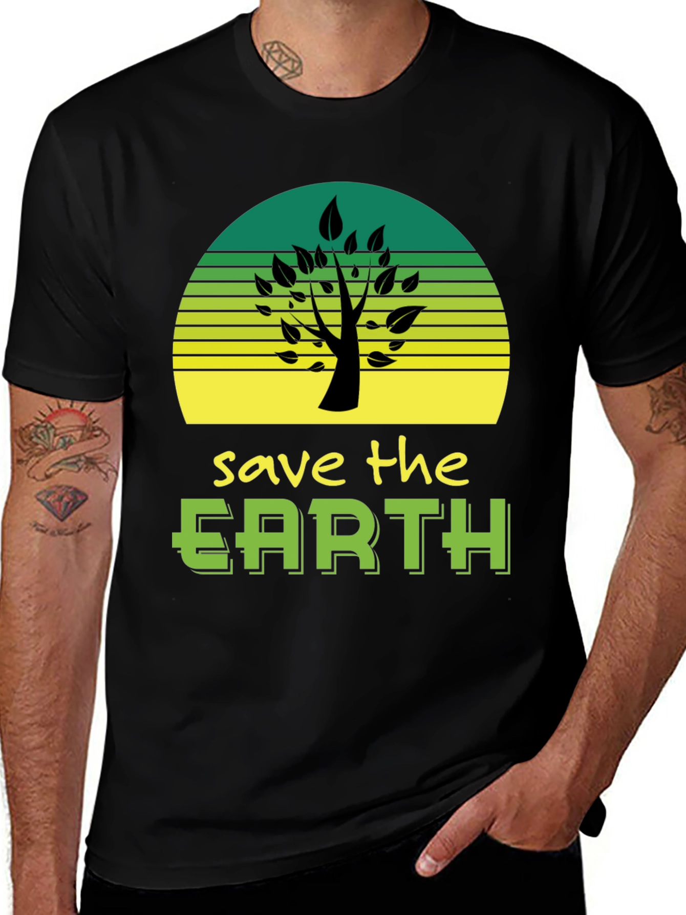 Save The Earth Graphic Tee - Eco Friendly Design