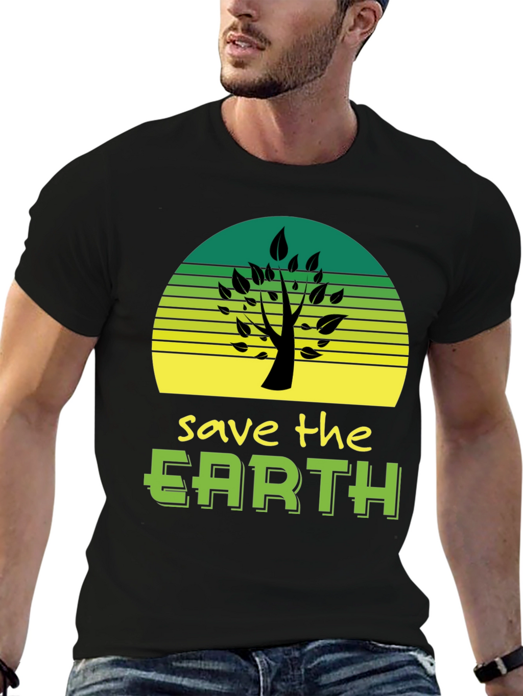 Save The Earth Graphic Tee - Eco Friendly Design