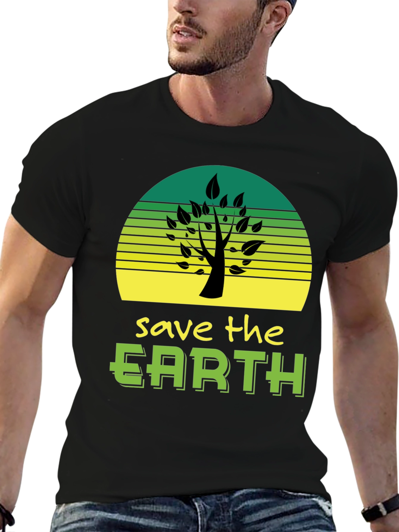 Save The Earth Graphic Tee - Eco Friendly Design