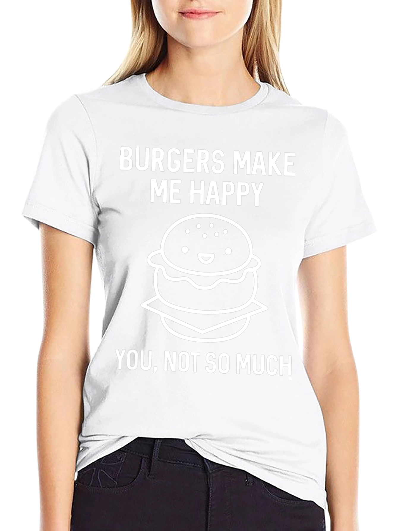 Burgers Make Me Happy Graphic T-Shirt