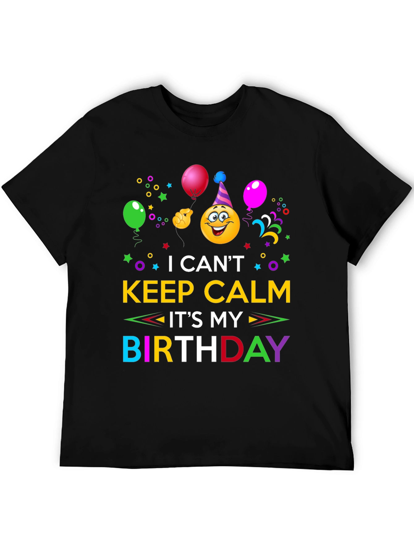 Birthday Emoji Graphic T-Shirt