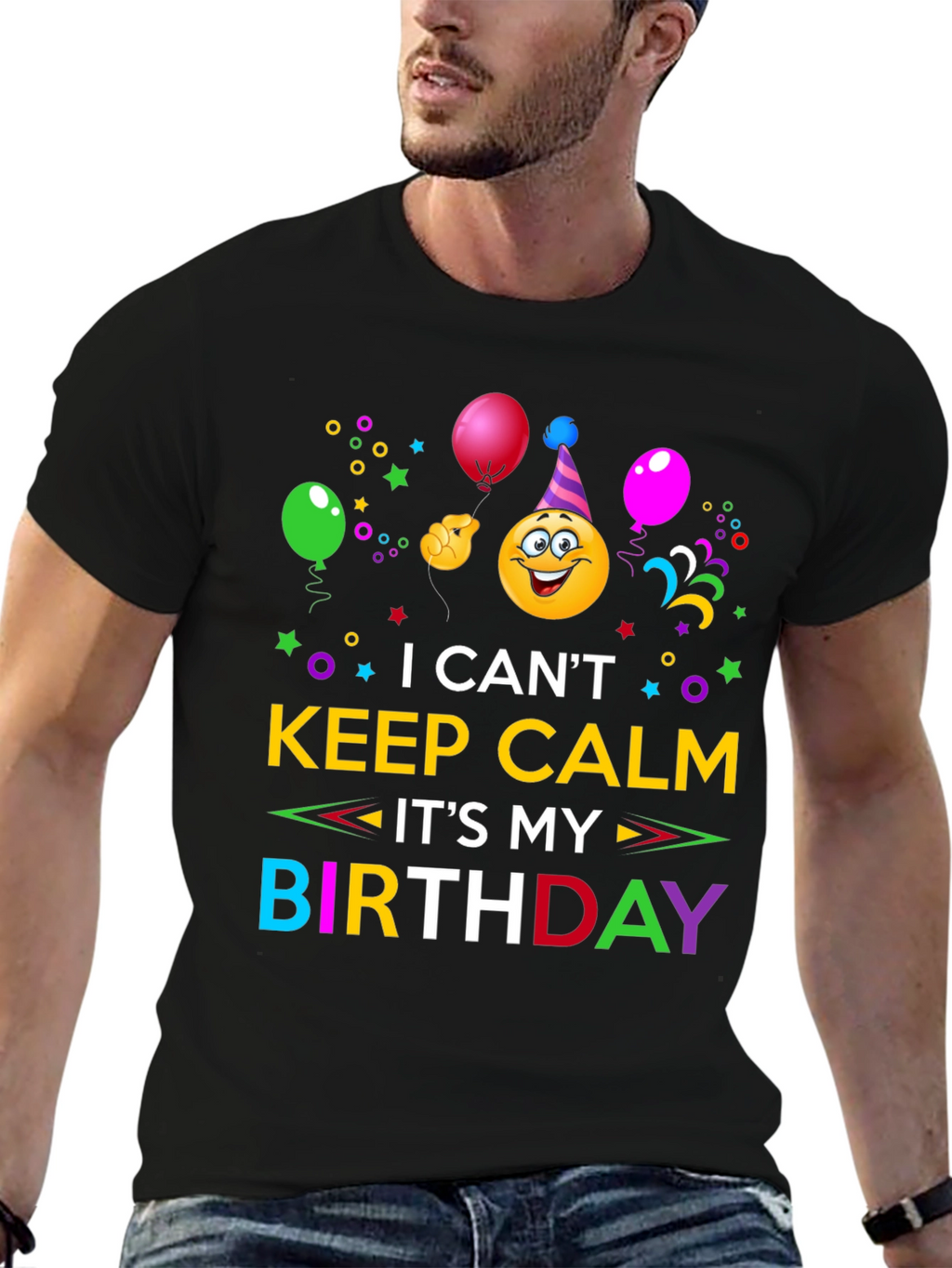 Birthday Emoji Graphic T-Shirt