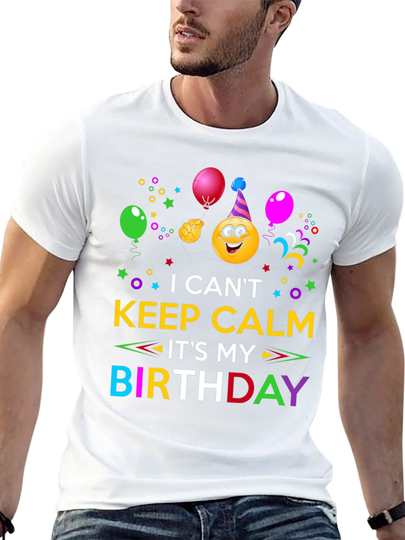 Birthday Emoji Graphic T-Shirt