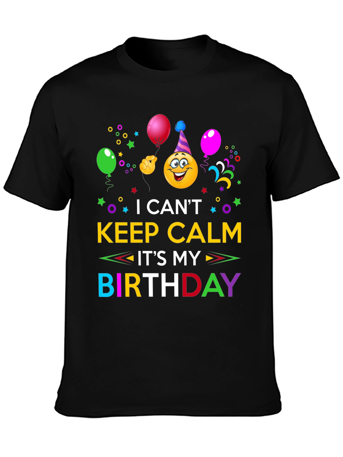 Birthday Emoji Graphic T-Shirt