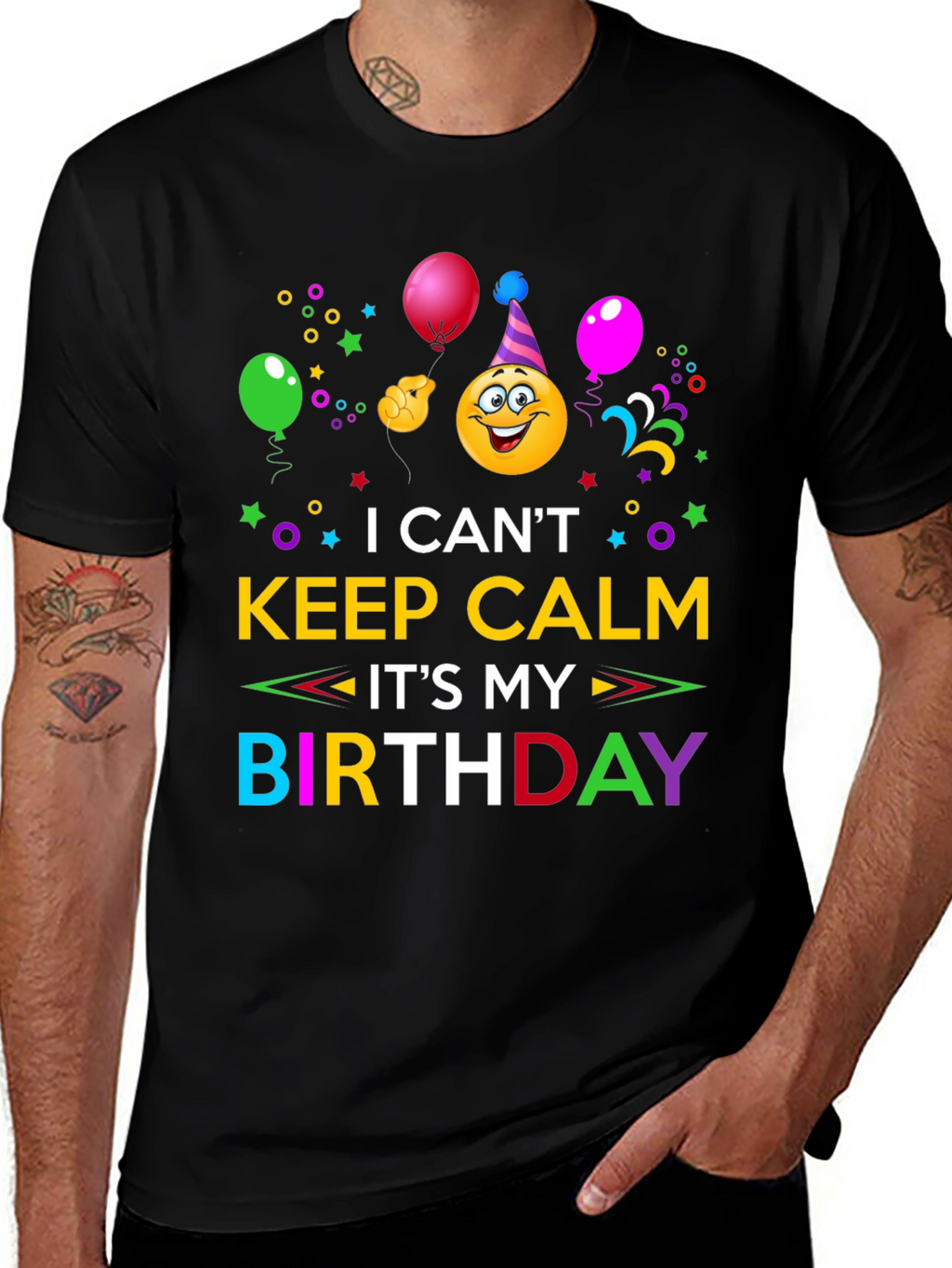 Birthday Emoji Graphic T-Shirt