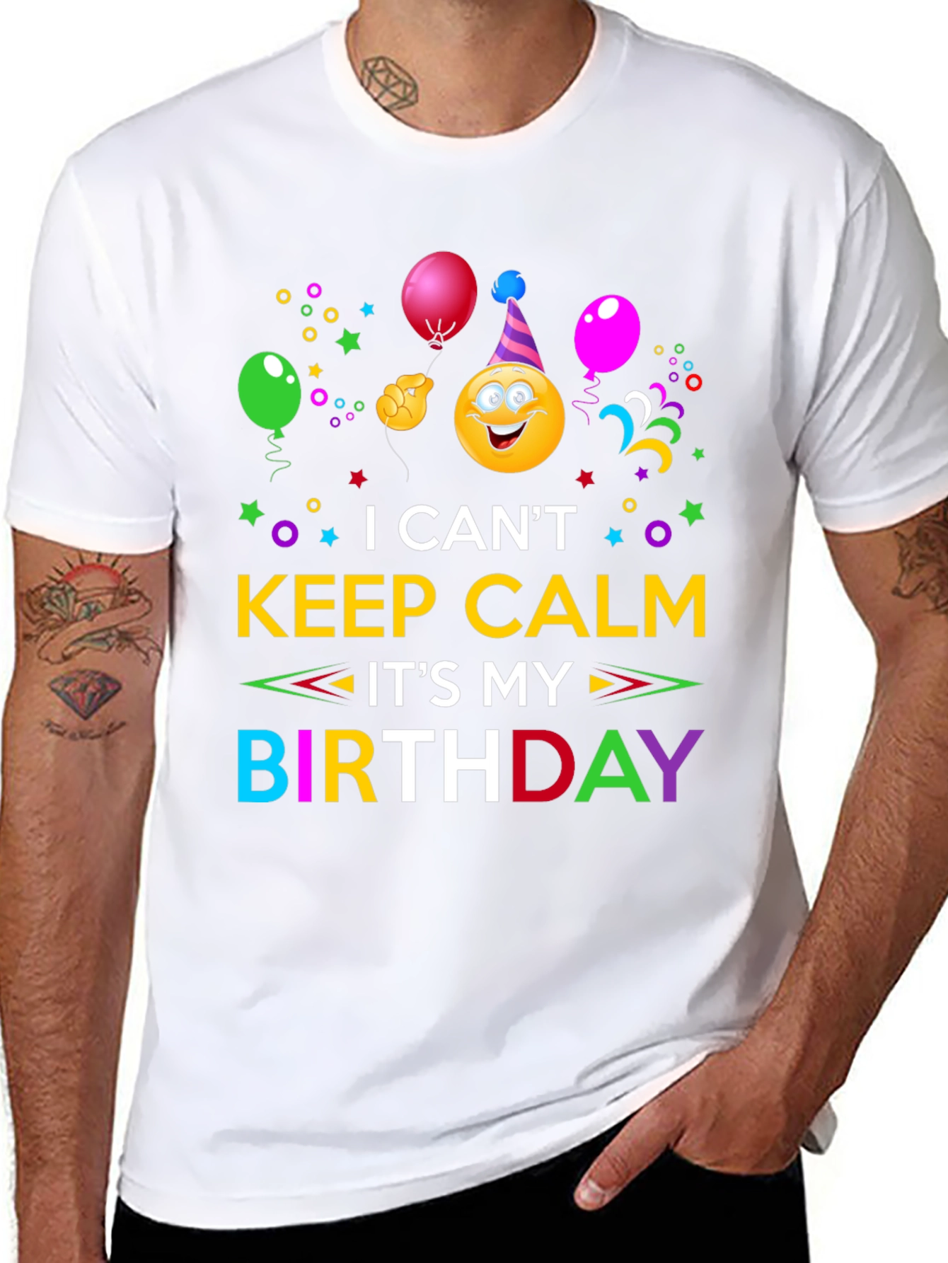 Birthday Emoji Graphic T-Shirt