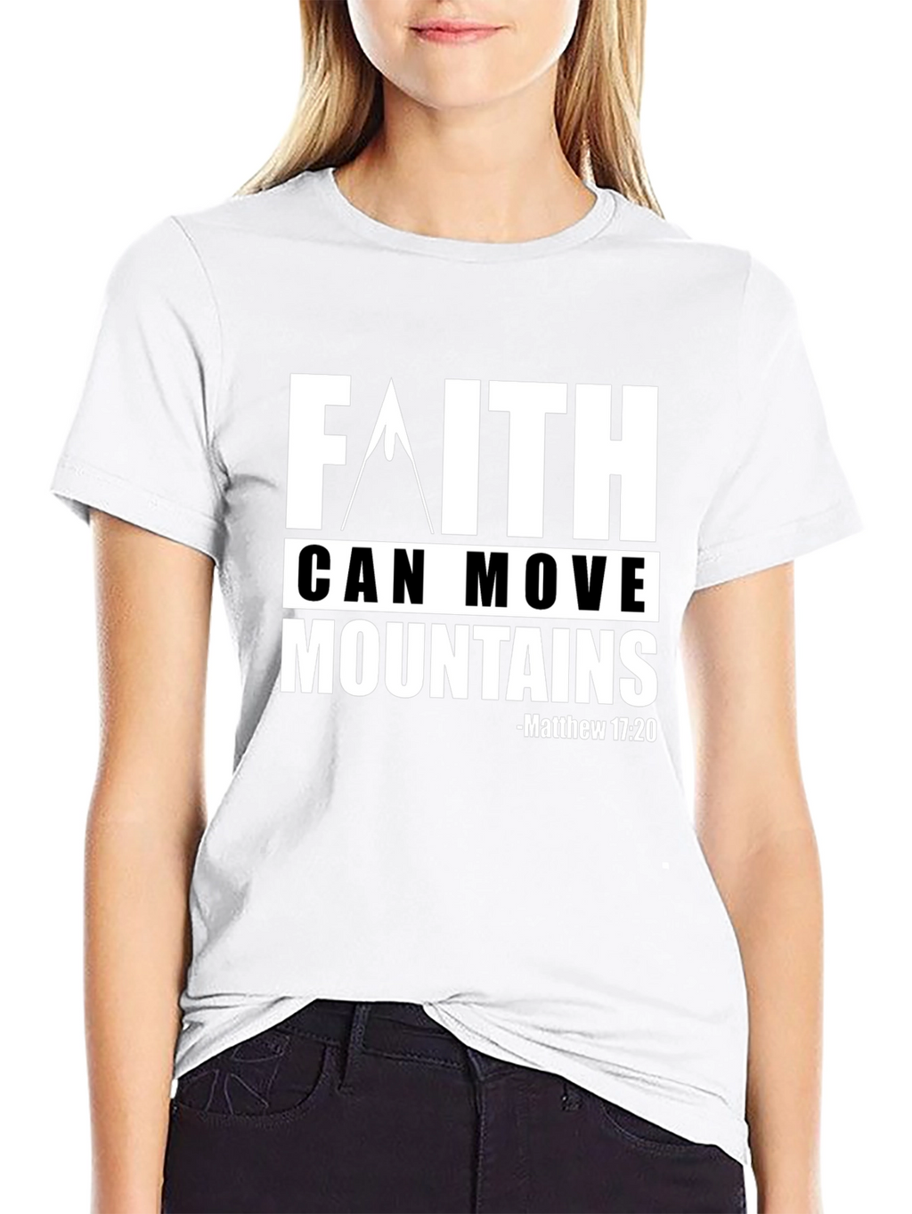 Faith Can Move Mountains Graphic Tee - Christian Apparel