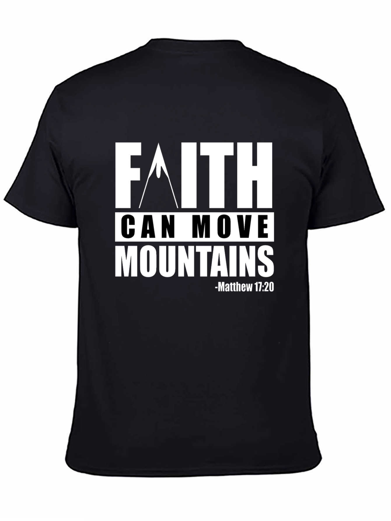 Faith Can Move Mountains Graphic Tee - Christian Apparel