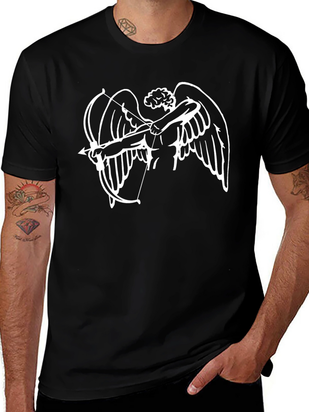 Cupid Graphic Black T-Shirt