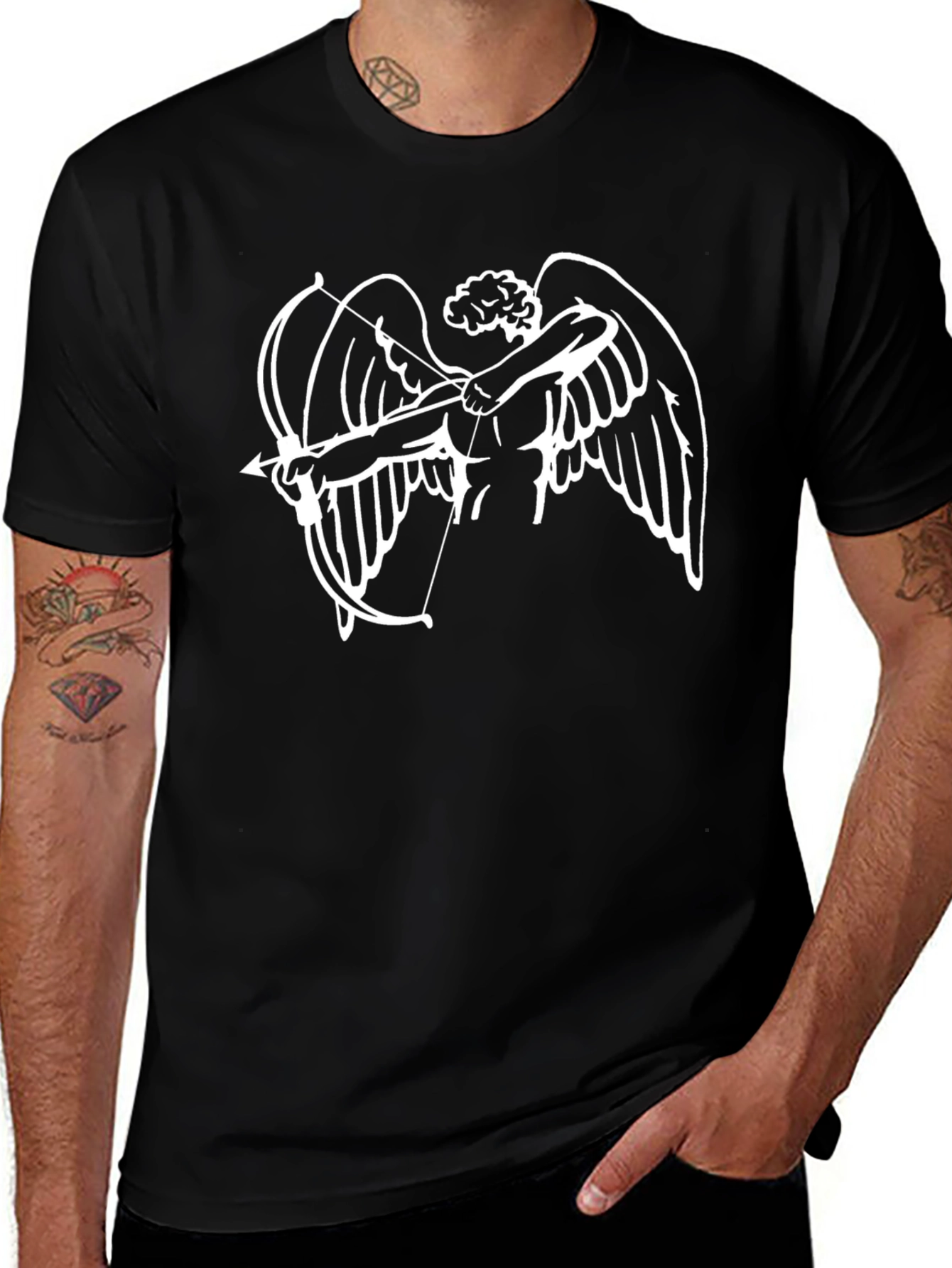 Cupid Graphic Black T-Shirt