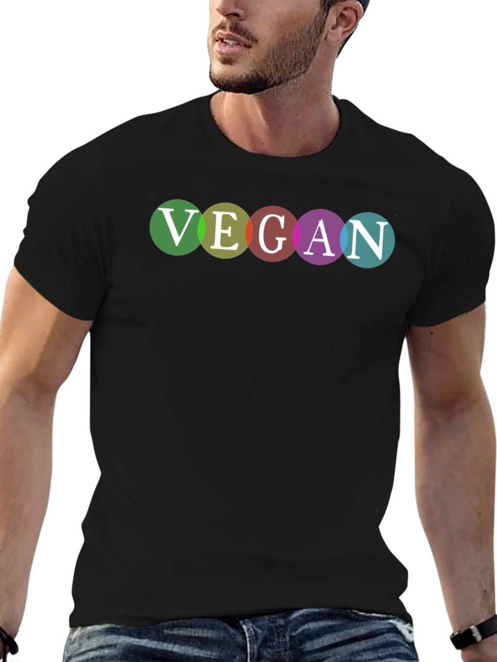 Vegan Pride T-Shirt - Rainbow Lettering