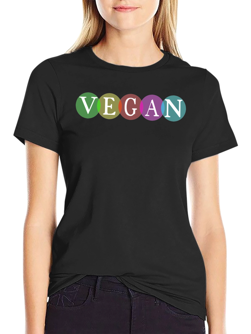 Vegan Pride T-Shirt - Rainbow Lettering