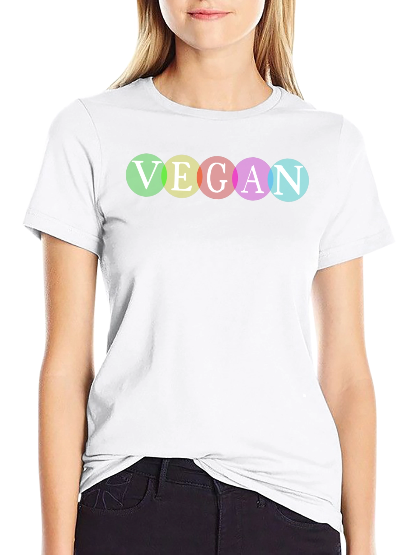 Vegan Pride T-Shirt - Rainbow Lettering