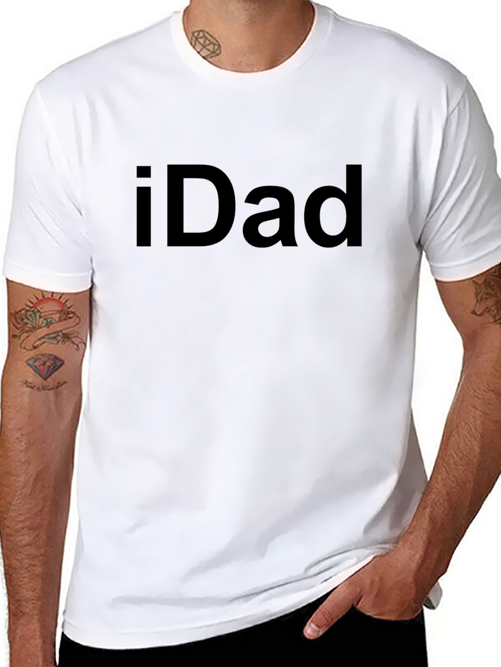 iDad Black T-Shirt - Cool Dad Style