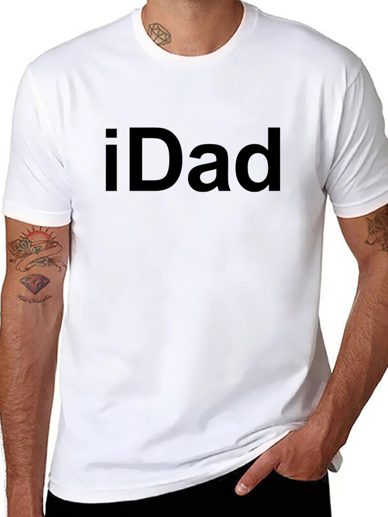 iDad Black T-Shirt - Cool Dad Style