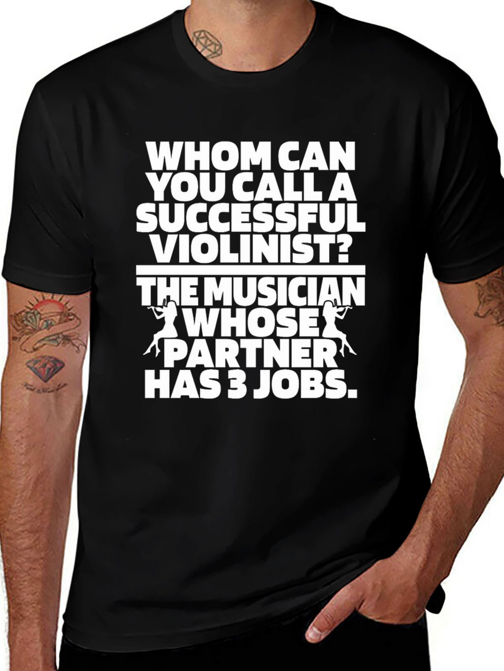 Funny Violinist T-Shirt Musician Partner Joke