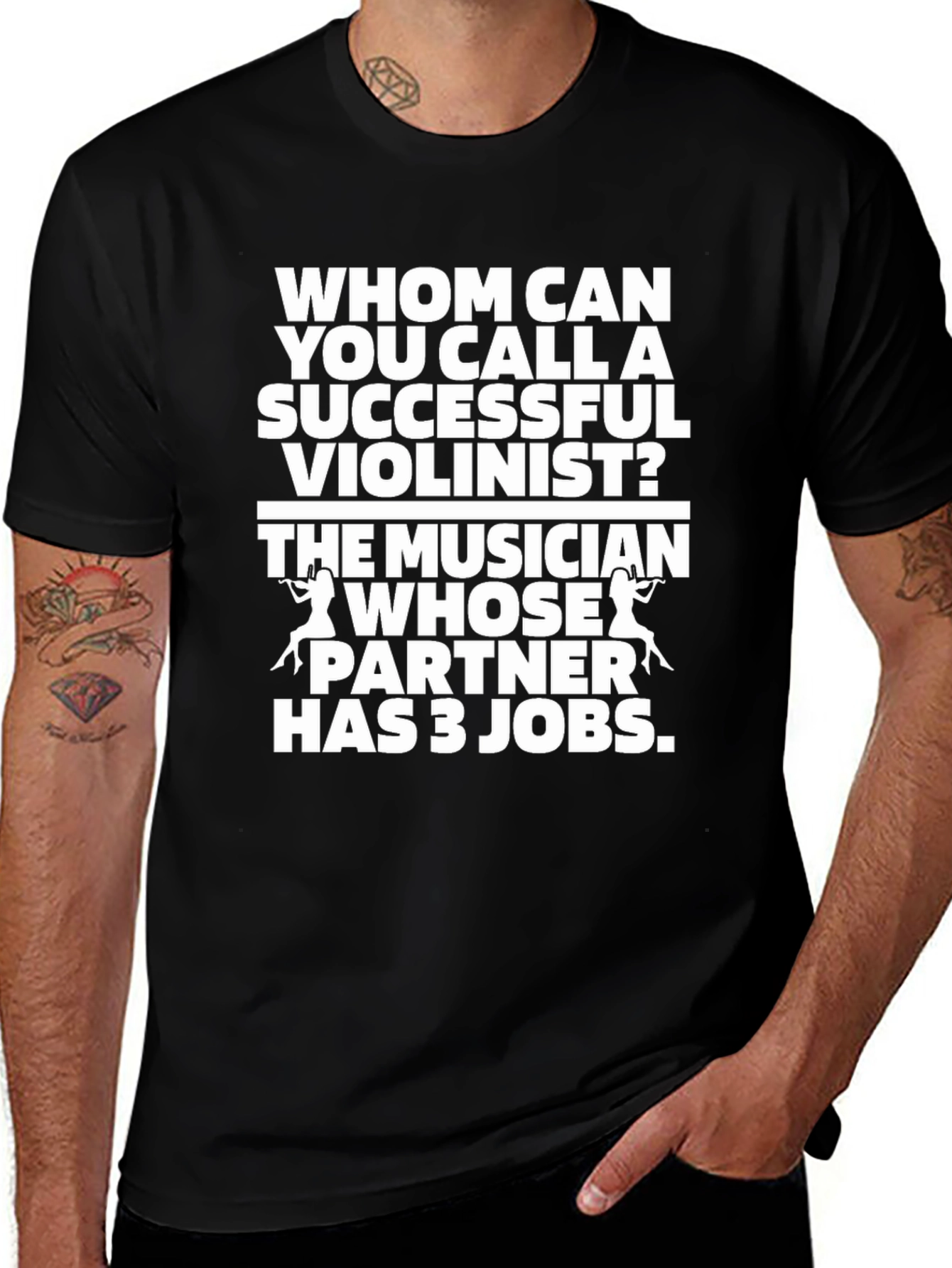 Funny Violinist T-Shirt Musician Partner Joke