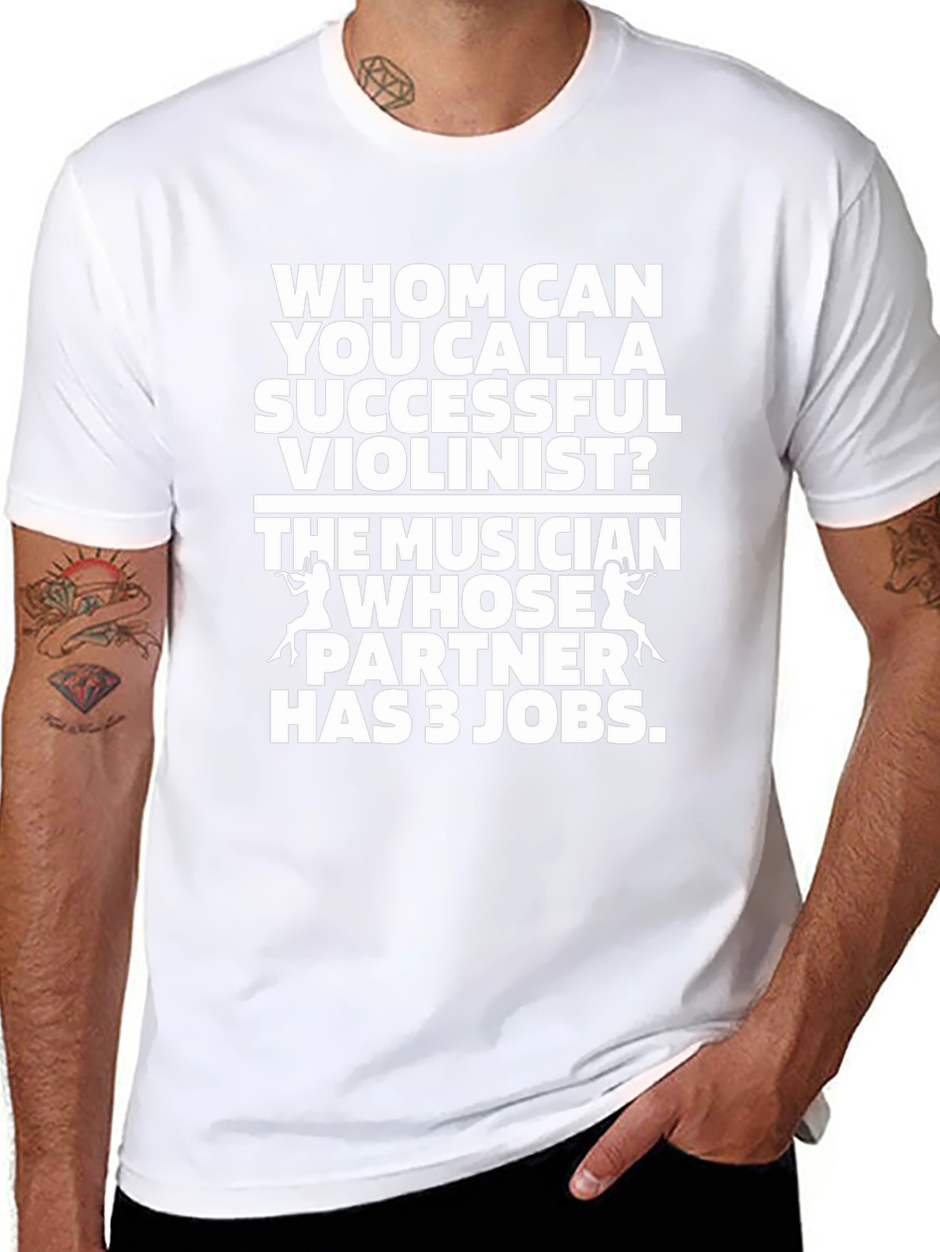 Funny Violinist T-Shirt Musician Partner Joke