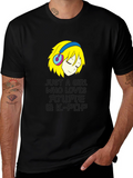 Anime & K-Pop Girl Black T-Shirt