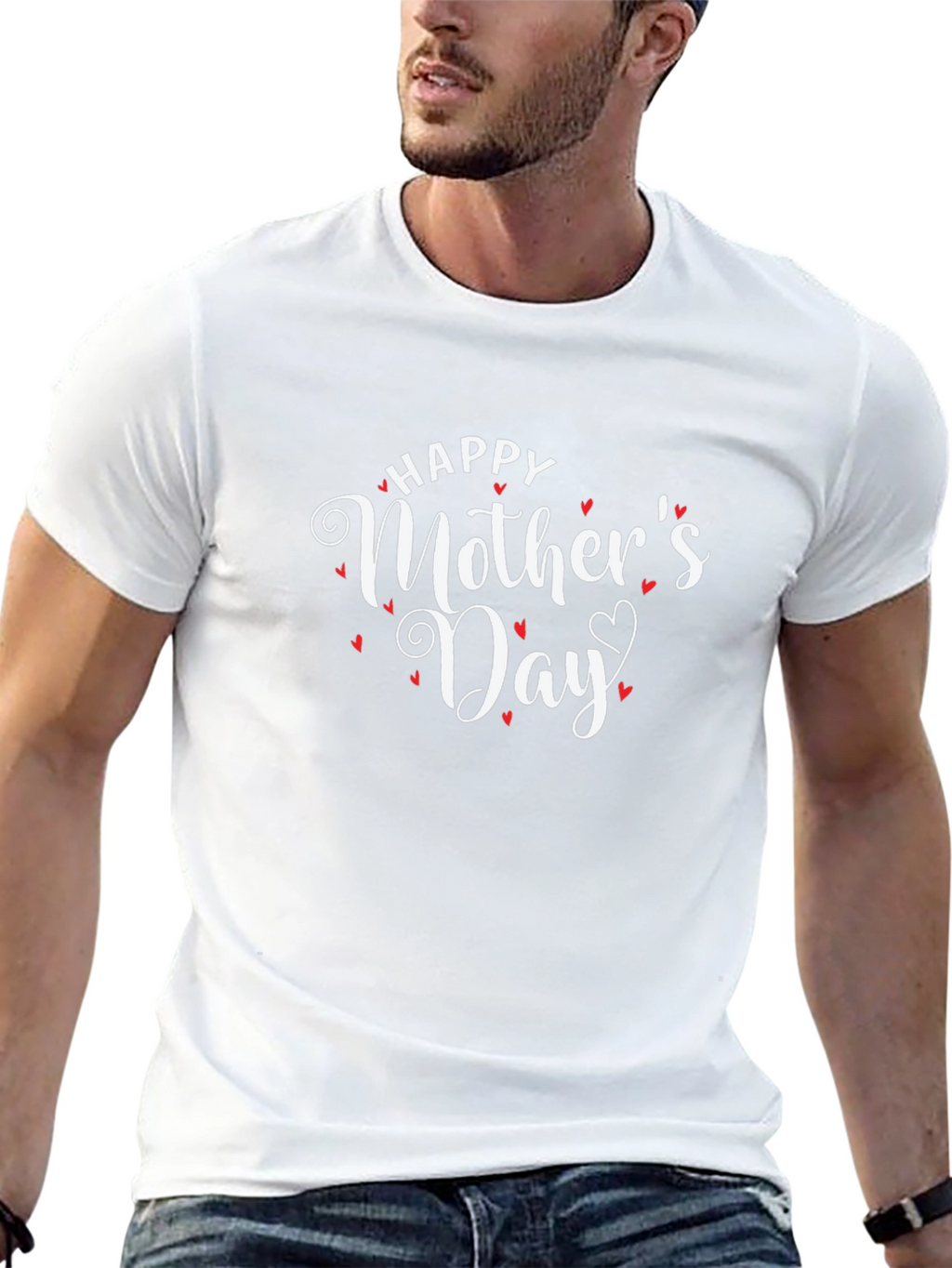 Happy Mothers Day Graphic Tee - Black