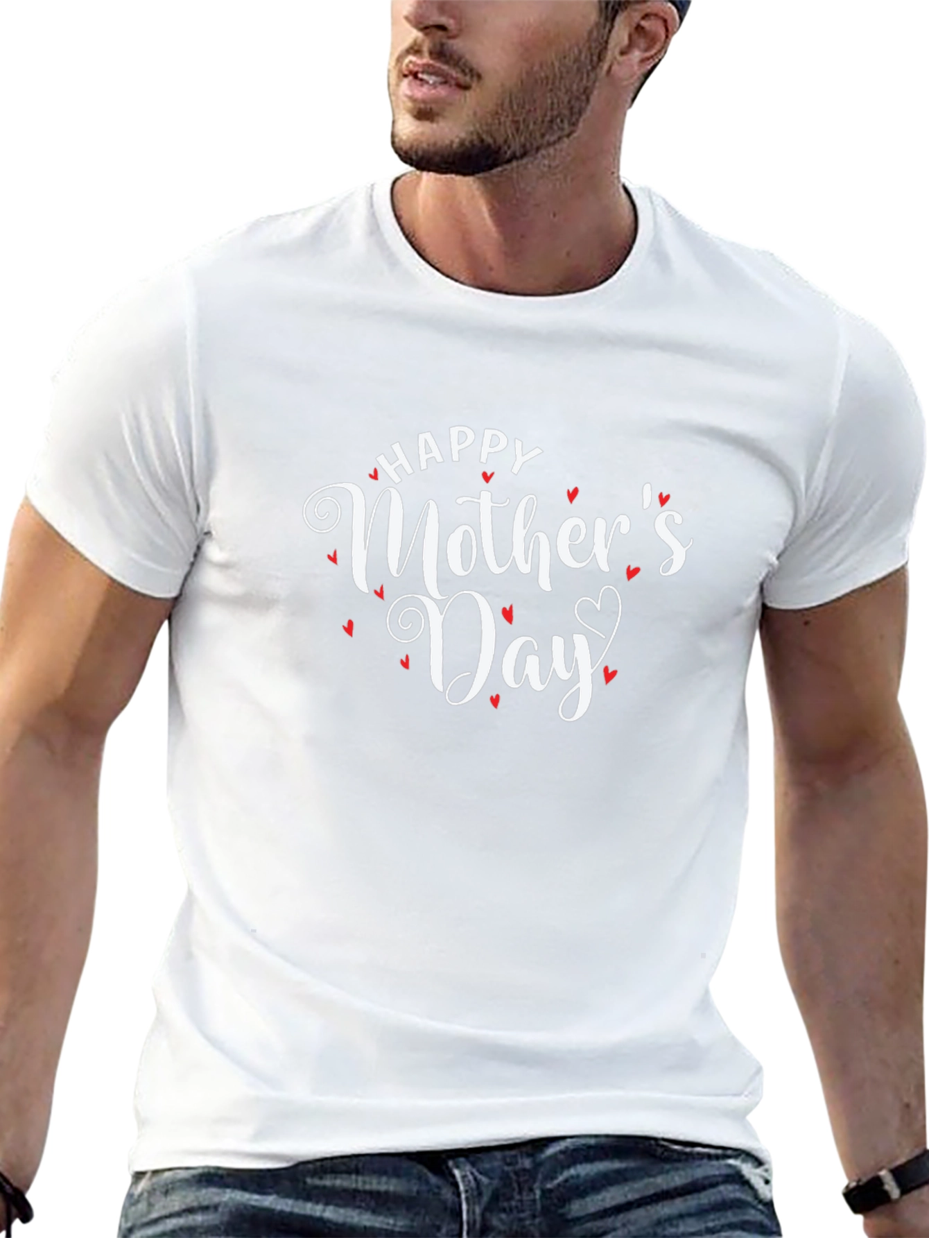 Happy Mothers Day Graphic Tee - Black