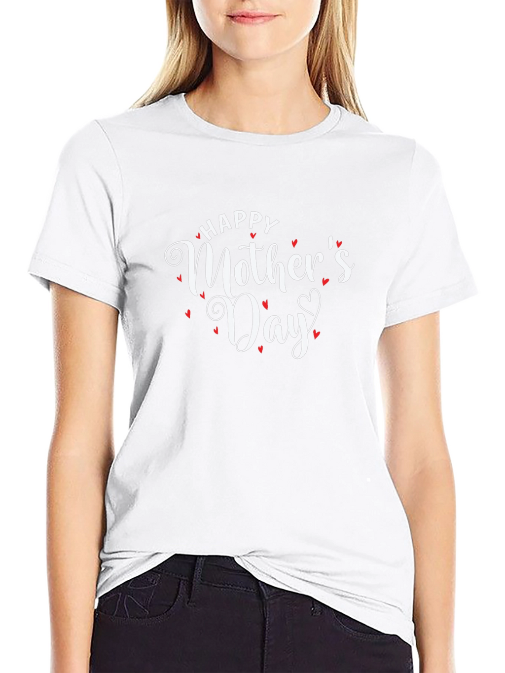 Happy Mothers Day Graphic Tee - Black