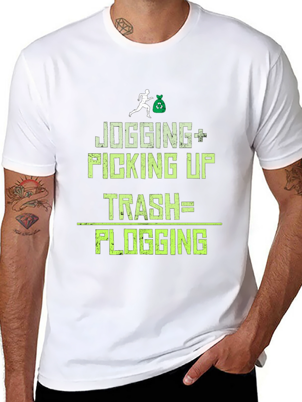 Plogging T-Shirt: Jogging Plus Picking Up Trash