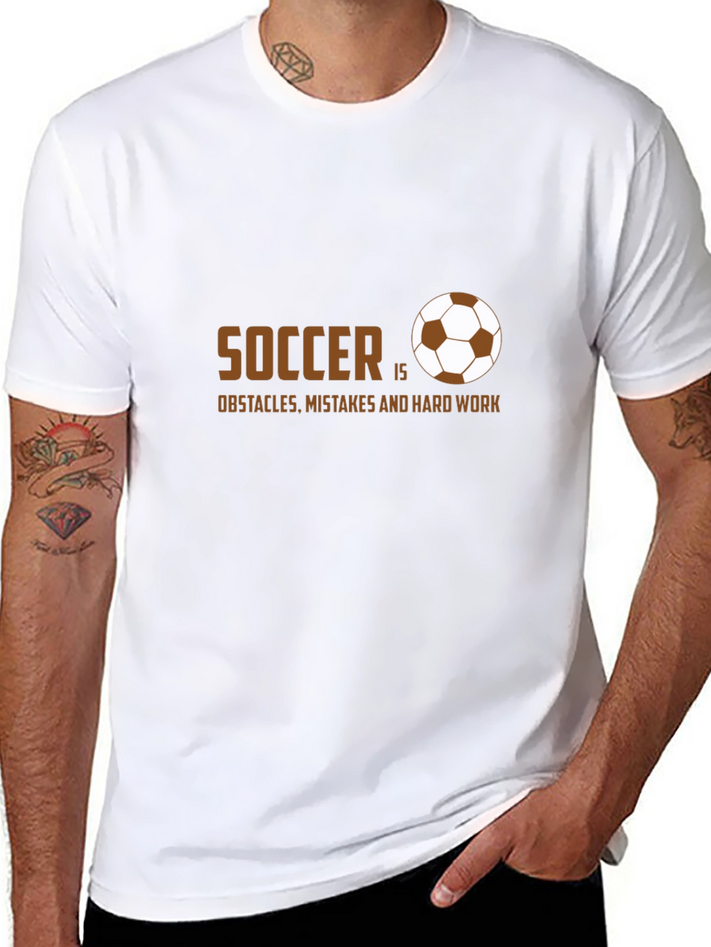 Soccer Is Obstacles Mistakes and Hard Work T-Shirt