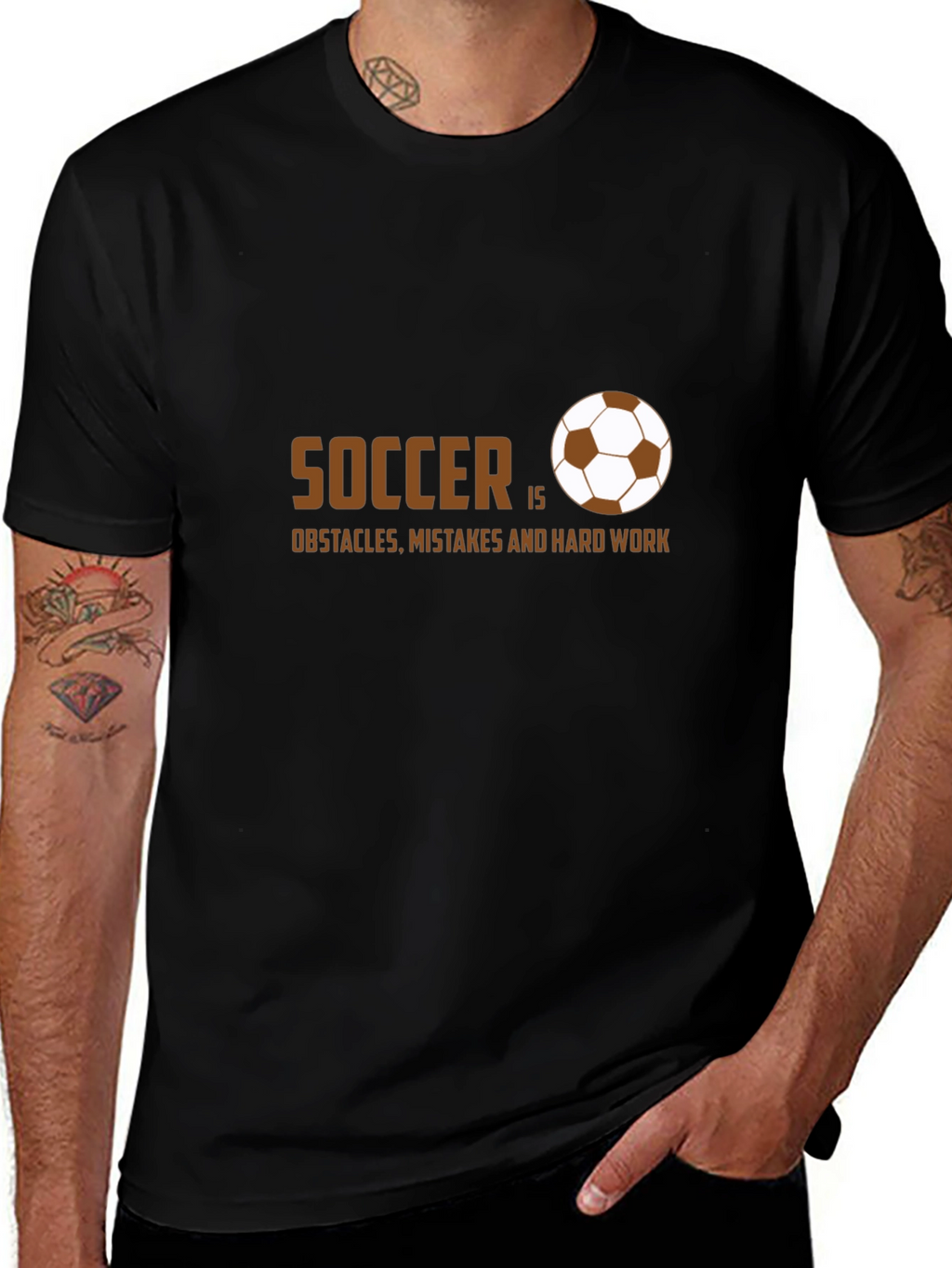 Soccer Is Obstacles Mistakes and Hard Work T-Shirt