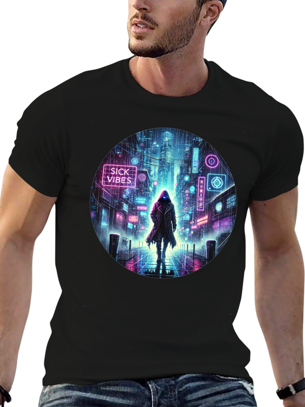 Cyberpunk Neon Streetwear T-Shirt