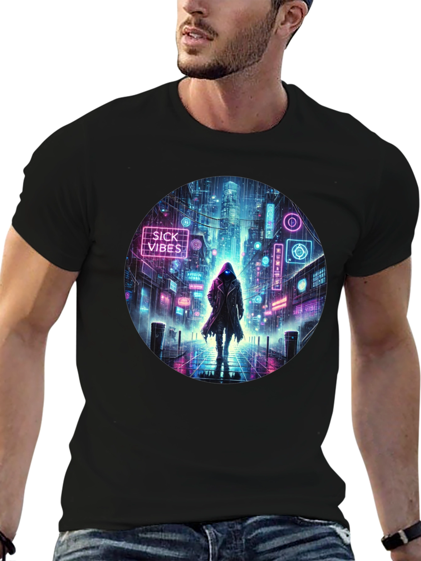 Cyberpunk Neon Streetwear T-Shirt